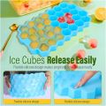 37-Grid Silicone Honeycomb Ice Cube Tray – Easy-Release Reusable Small Ice Cube Mold for Freezer, Cocktails, Iced Coffee, Whiskey & Soft Drinks (Without Lid) By Choice Group. 