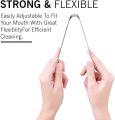 Tongue Scraper (1 Pack), Stainless Steel Tongue Cleaner Cure Bad Breath, Tongue Cleaners Stainless Steel, Metal Tongue Scrapers for Adults Fresher Breath in Seconds. 