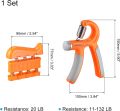 Hand Grip Strengthener Set Strength Finger Exerciser Adjustable Grip Black Hand Gripper Kit 4 Pcs. 
