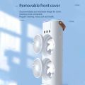 3 Speeds Mini Desk Fan Rechargeable Battery Operated Fan with LED Light Quiet Fan Air Cooler. 