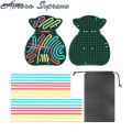 DISICHEN Affordable Gift Bag Sensory Activity Board Silicone Fidget Toy Sensory Activity Board for Kids Adults Stress Relief Fine Motor Skills Educational Busy Board Christmas Gift Bag Silicone Sensory Board. 