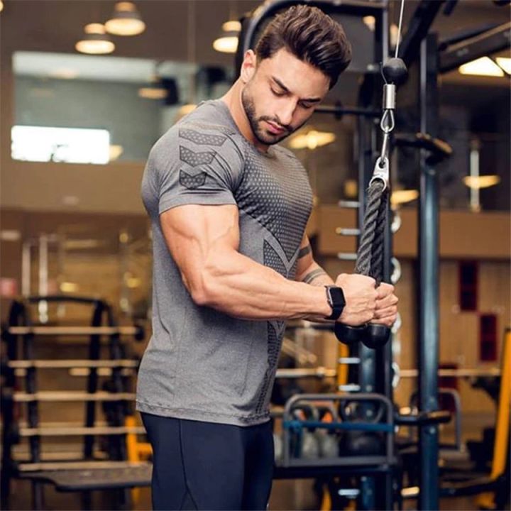 Men'S%20Body%20Building%20Gym%20Wear%20Sports%20T-Shirt%20Short%20Sleeve%20Quick-Dry%20-%20Fashion%20%7C%20Gymwear%20%7C%20T-Shirt%20For%20Men%20-%20Image%203