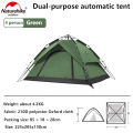 Naturehike 3-4 Person Pop Up Tent Outdoor Portable Camping Travelling Hiking Dual Purpose Automatic Tent. 