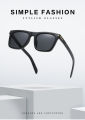 Brand Designer Sunglasses Fashion Square Black Frame Retro UV Glasses For Unisex. 