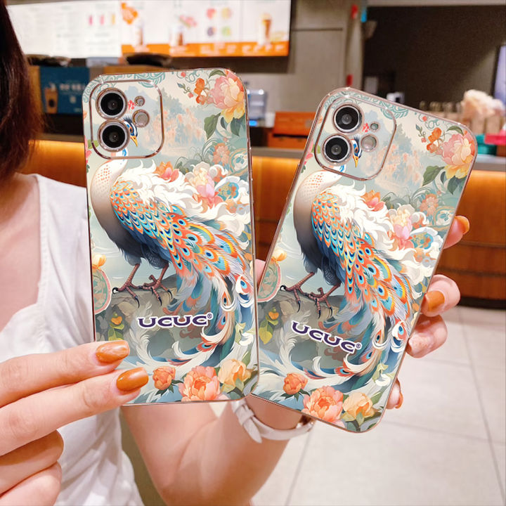 UCUC%20for%20Samsung%20S10%20Back%20Cover%20+%20Free%20Lanyard%20Peacock%20Luxury%206D%20Plating%20Soft%20Silicone%20Phone%20Case%20-%20Image%205