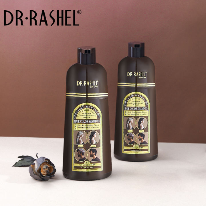 Dr.Rashel%20Collagen%20And%20Argan%20Oil%20Hair%20Color%20Shampoo-%20%20Dark%20Brown%20(400ML)%20-%20Image%203
