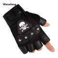 Wenefang Fingerless Male Antiskid Sunscreen Breathable Wear-resistant Riding Gloves, Fishing Climbing Outdoor Sports Bike Gloves for Men. 