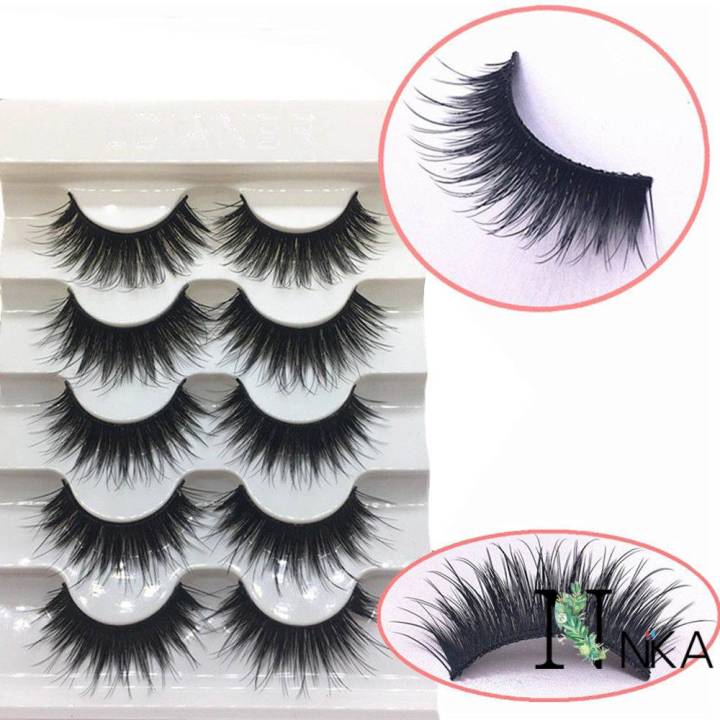 New%20Portable%20Eay%20to%20Ue%205%20Pair%20Natural%20Fale%20Eyelahe%20Handmade%20Natural%20Thick%20Long%20Cro%20Lifelike%20Wipy%20Fluffy%20Buhy%20Curling%20Eye%20Lahe%20et%20Beauty%20MakeUp%20Extenion%20Cometic%20Tool%20-%20Image%202