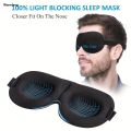 Wenefang 1pc Sleep Mask for Back Side Sleeper,100% Blackout 3D Luxury Eye Mask for Sleeping, Night Blindfold for Men Women. 