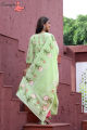 Aamayra Fashion House Lawn Green Flower Printed Kurti With Pink Pant And Shawl Set For Women. 
