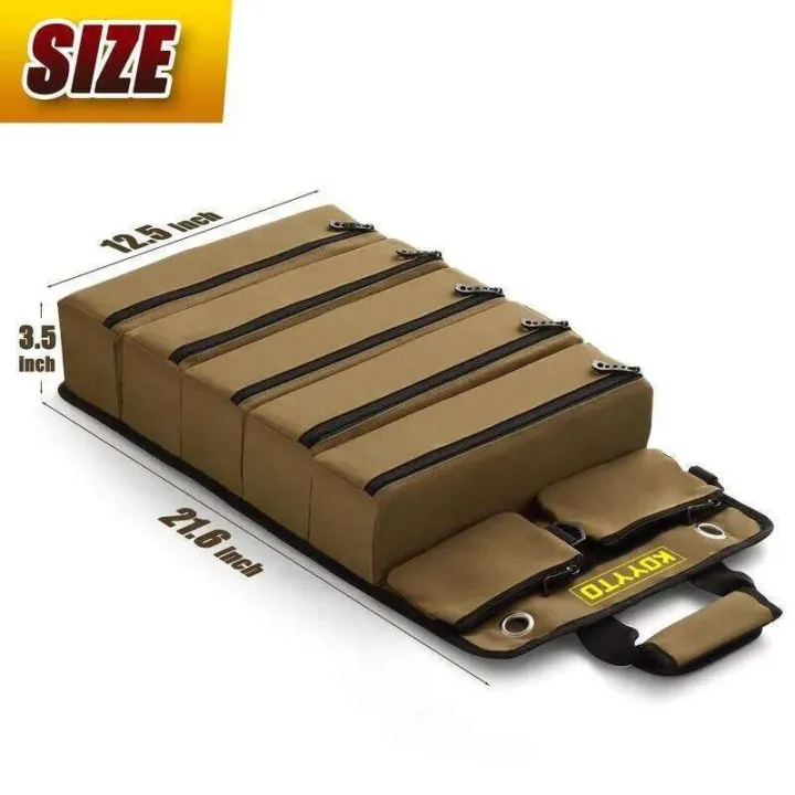 Premium%20Roll%20Up%20Bag,Heavy%20Duty%20Small%20Tool%20Bag%20Storage%20with%20W/Detachable%20Pouches,Waterproof%20Oxford%20Cloth,Gifts%20-%20Image%206