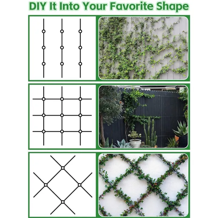Garden%20Wire%20Trellis%20for%20Climbing%20Plants,%20Silver%20Metal%20Stainless%20Steel%20Garden%20Trellis%20Wire%20Ropes%20System%20Kit%20for%20Plants%20Vines%20-%20Image%207