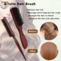Sutuiying 6pcs Wooden Comb Set with Bamboo Handles - Boar Bristle Teasing Profesional Smoothing Combs men Bottle Perfect for Slicked Back Hairstyles. 
