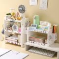 Kawaii Modular Desk Organizer Shelf with Pegboard. 