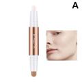 Double Head Highlighter Contour Stick 2 In 1 Professional Makeup Base Foundation Cream Shadow Concealer Pen Face Bronzer. 
