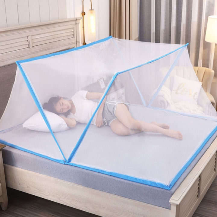 Foldable Mosquito Nets - 160cm x 200cm - Portable and Easy to Install - Automatic Pop-Up Bed Canopy Tent - Anti-Insect Protection