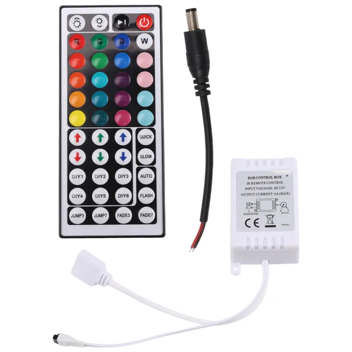 44 Key Remote 44 keys Wireless IR Remote control with receiver for 5050 3528 RGB SMD ...