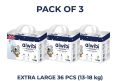 Aiwibi Premium Diapers  Baby Pants- XL 36 Pack Of 3. 