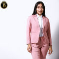 Boss Lady Single Breasted Classic Pink Formal Blazer For Women. 
