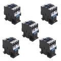 fasdaga 5X Power AC Contactor 1NO AC 220V 50/60Hz Coil Motor Relay 32A 3-Phase-Pole. 