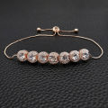 2023 New Luxury Green Pink Rose Gold Silver Color CZ Bracelet Bangle for Wedding Women on Hand Gift Jewelry Wholesale Bulk S5243. 