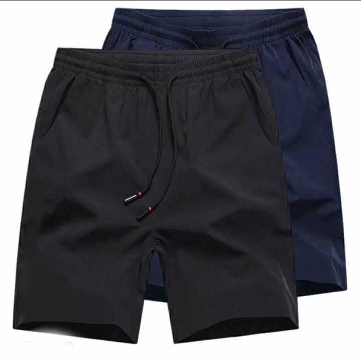 (%20Set%20Of%202%20Pcs)Men's%20Summer%20Stretchable%20Comfortable%20Wrinkle%20Half%20Pant%20-%20Fashion%20%7C%20Men's%20Wear%20%7C%20Half%20Pants%20%7C%20-%20Image%202