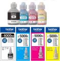 Brother Printer Ink  Brother Genuine Ink  BT6000Bk / BT5000 C / M / Y Ink Bottles Color For Brother T300,T500,T700W,T800W Printers. 