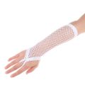 Fashion Performance Dance Solid Long Gloves Mesh Fishnet Gloves Lace Mittens Fingeless Gloves. 
