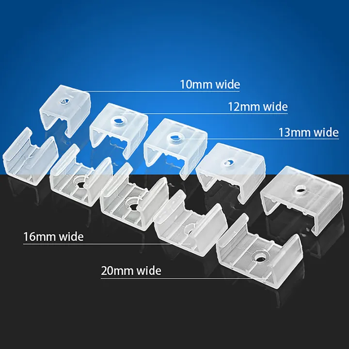 10/20/50/100PCS%2010/12/13/16/20mm%20LED%20Strip%20Fix%20Clips%20Connector%20For%20Fixing%202835%20Neon%20Light%20220V%20COB%20Plastic%20Buckle%20Flexible%20Accessories%20-%20Image%202