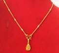Gold Plated chain With Ganesh Design Locket. 