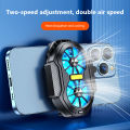 FS01 Dual Fan Mobile Phone Cooler Plug-in/Rechargeable Mobile Phone Radiator Game Air Cooling for Android IOS PUBG Game Cooler. 