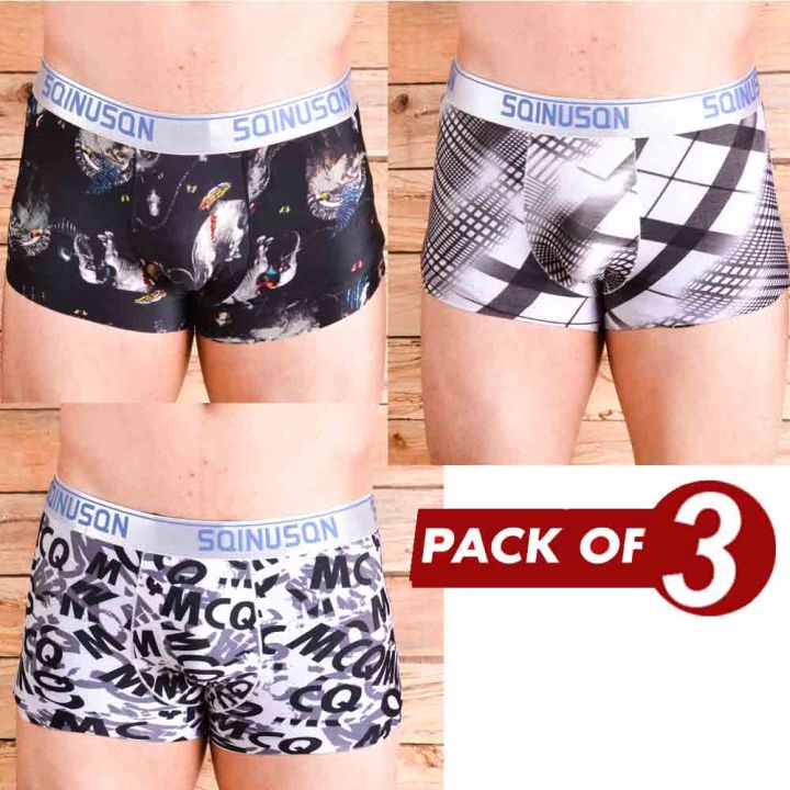 Pack Of 3 Boxer Brief Underwear For Men  (Color  May Vary) By Rc