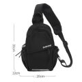 New Leisure Men's Chest Bag Nylon Lightweight Crossbody Bag Multi-pocket Waterproof Shoulder Bag for Mountain Climbing. 