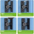 NAMUNY Barn Door Lock Hardware, 90 Degree Heavy Duty Gate Latches Flip Latch Safety Door Bolt Latch Lock 2 Pack. 