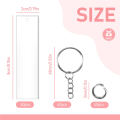 Rectangle Acrylic Key Chain Blank Transparent Acrylic KeyChain Blank. 