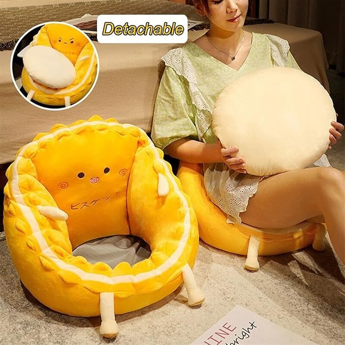 Semi-closed Lazy Sofa Seat Memory Sponge Office Chair Seat Cookie