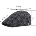 Stripe Lattice Beret Hat Women Men Plaid Visors Duckbill Herringbone Flat Cap. 