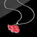 Hot Sale Naruto Akatsuki Red Cloud Titanium Steel Necklace Anime Merchandise Direct. 