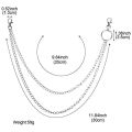 3 Pieces Jeans Chains Wallet Chain Pocket Chain Belt Chains Hip Hop Pants Chain Wallet Chain Multi-Layer Chain. 