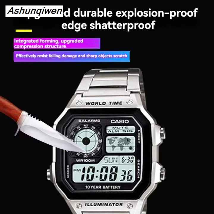 Ashunqiwen%20For%20Casio%20AE1200Wh%20AE-1200%20AE-1300%20AE1200%20AE-1200WHD%20Watch%20Film%202025%20New%20AE-1200WH/WHB-1A%20Mirror%20Screen%20Protector%20Film%20Transparent%20Film%20-%20Image%204