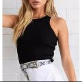 Pack Of 3 Pcs Ribbed Crop Cami Top For Women. 