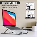 BONTEC Laptop Stand, Aluminium Multi-Angle Adjustable Laptop Stand, 7-Level Laptop Stand Compatible with All Laptops (Under 17.3 Inches), Tablet, MacBook, Dell, HP, Huawei, Phones up to 20 kg. 