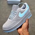 Air Force 1 Grey Sky Suede Premium Sneaker for Men. 