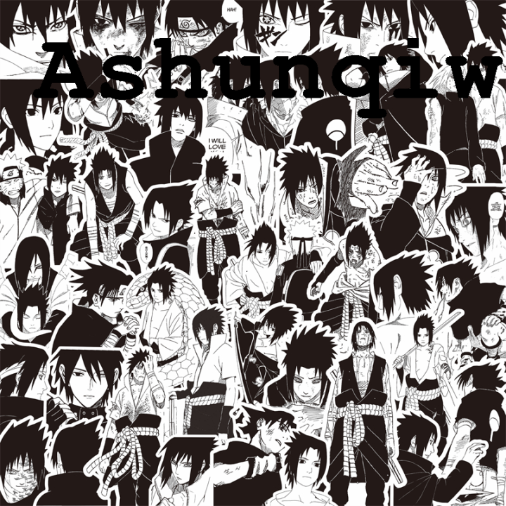 Ashunqiwen%20Special%2065-75PCS%20Black%20White%20NARUTO%20Anime%20Stickers%20Decoration%20Suitcase%20Scrapbooking%20Laptop%20Phone%20Stationery%20Manga%20Kid%20Sticker%20-%20Image%202