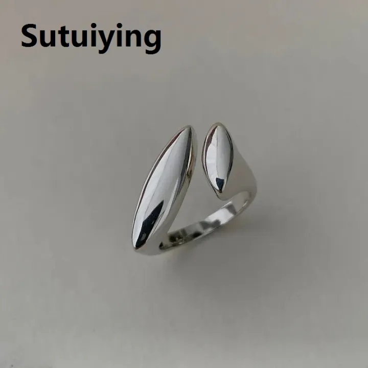 Sutuiying%20BF%20CLUB%20925%20Sterling%20Silver%20Ring%20For%20Women%20Flat%20Simple%20Finger%20Open%20Vintage%20Handmade%20Ring%20Allergy%20For%20Party%20Birthday%20Gift%20-%20Image%206