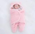 Newborn Baby Hooded Blanket Sleeping Bag Sack Swaddle Infant Winter Warm Fleece Receiving Blanket with Legs Knit Stroller  Wrap ( 0-8 ) Month. 