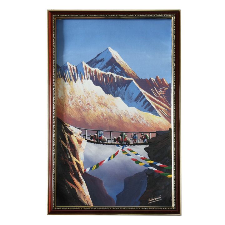 Canvas Painting Mt Everest[12 inch x 20 inch]