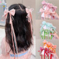Braided Hairpins Traditional Ancient Style Girls' Hair Accessories Pair Fairy Bow Ribbon Clips for Chinese Dress up Kids Traditional Events Hair. 