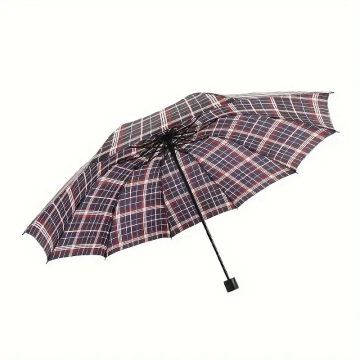 UV%20Protection%20Three%20Folding%20Check%20Umbrella%20For%20Unisex%20-%20Image%208