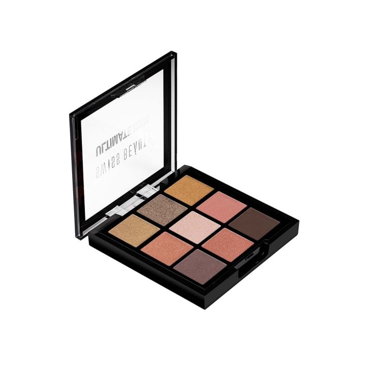 SwissBeauty Ultimate 9 Pigmented Colors Eyeshadow Palette Long Wearing And Easily Blendable Eye Makeup Palette Matte, Shimmery And Metallic Finish